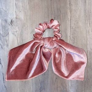 Velvet Dusty Pink Scrunchie